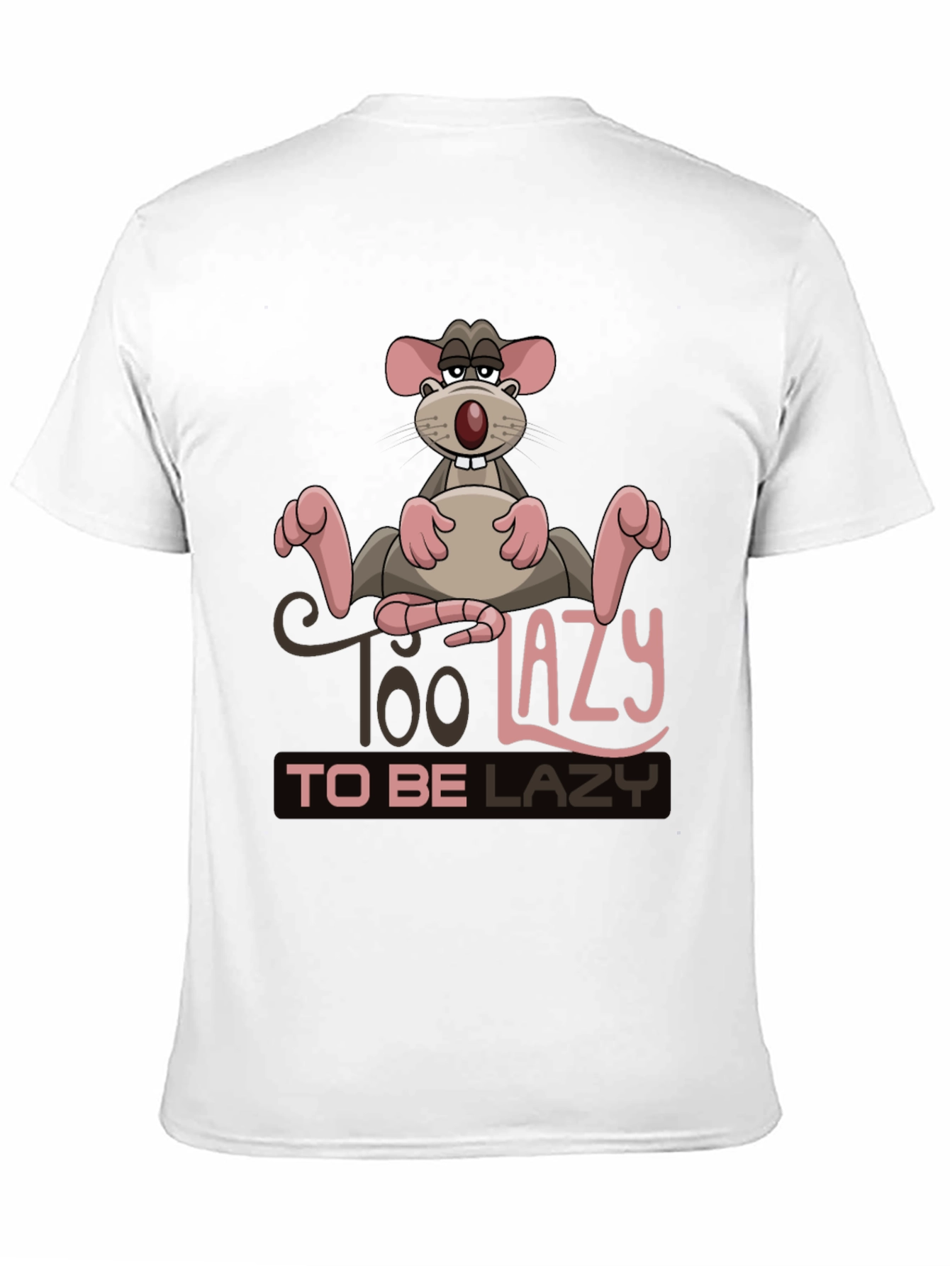 Funny Too Lazy Rat Graphic T-Shirt