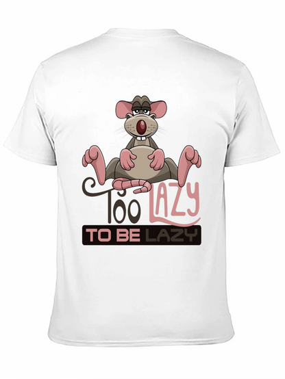 Funny Too Lazy Rat Graphic T-Shirt