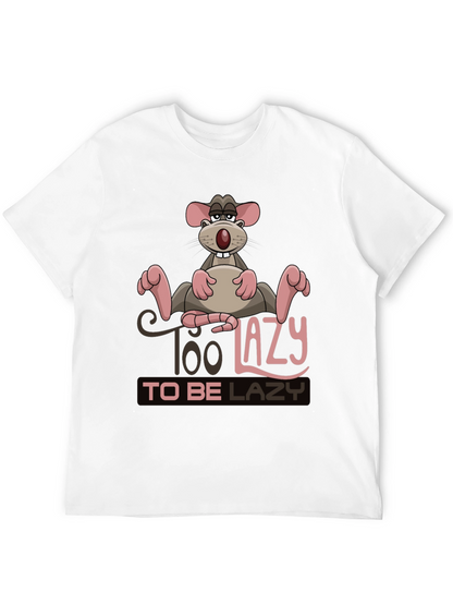 Funny Too Lazy Rat Graphic T-Shirt