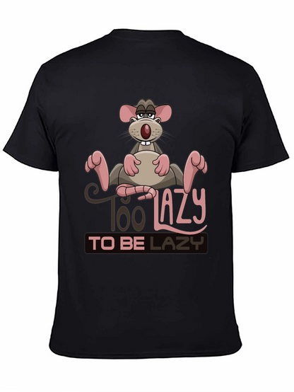 Funny Too Lazy Rat Graphic T-Shirt
