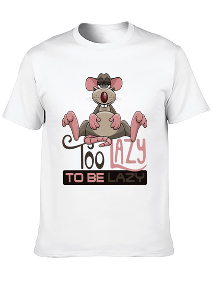 Funny Too Lazy Rat Graphic T-Shirt