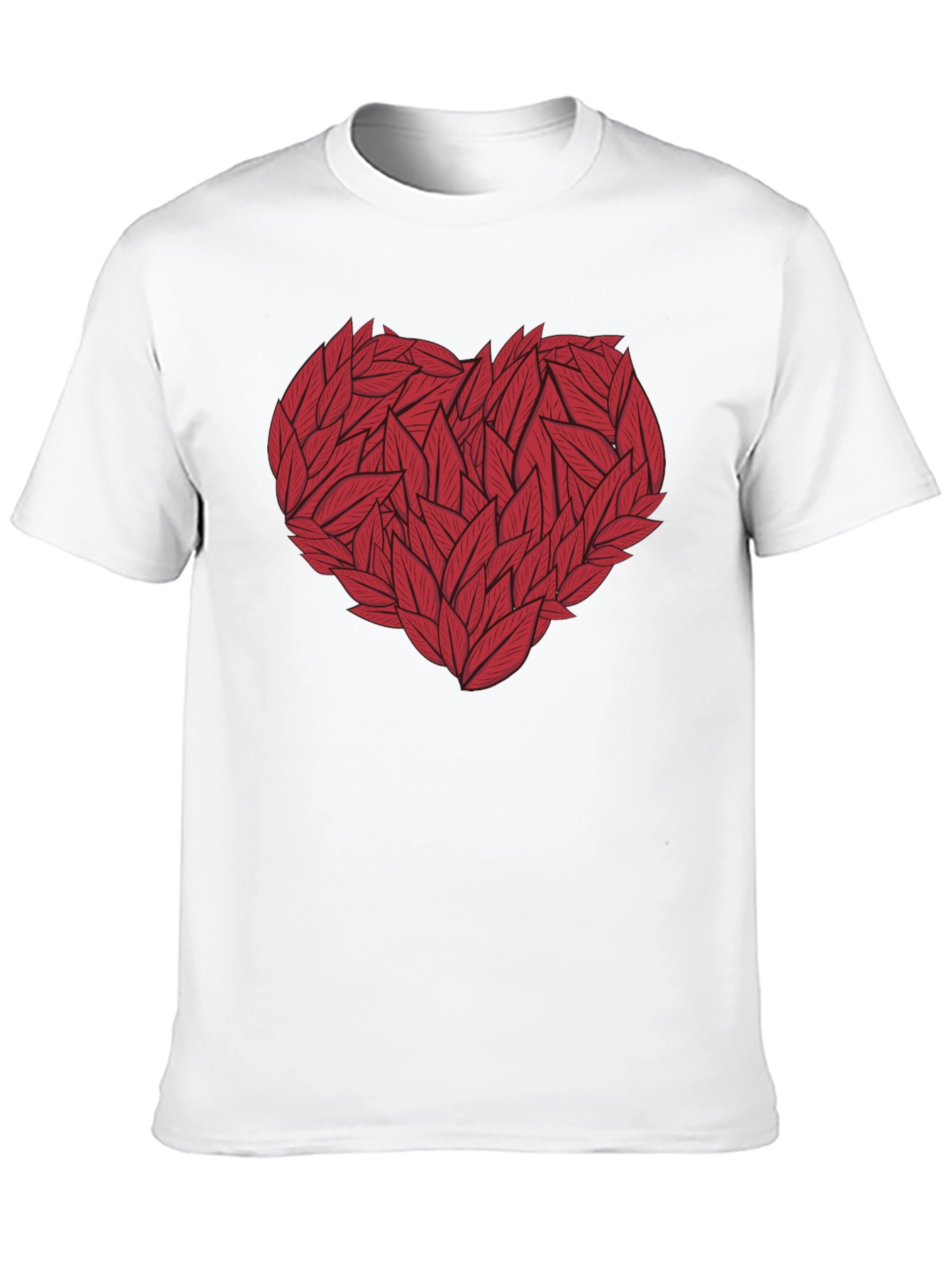 Heart of Leaves Graphic Tee - Black