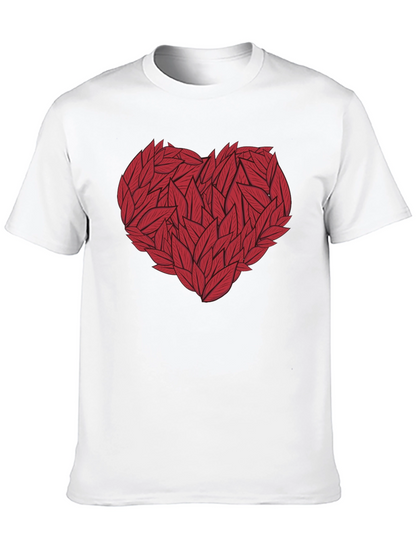 Heart of Leaves Graphic Tee - Black