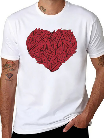 Heart of Leaves Graphic Tee - Black