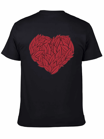 Heart of Leaves Graphic Tee - Black