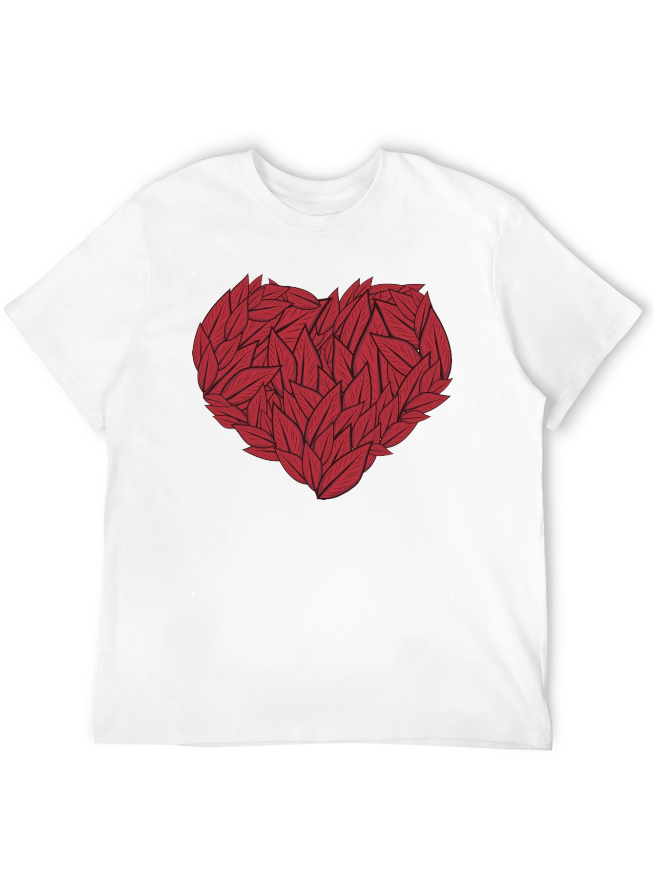 Heart of Leaves Graphic Tee - Black