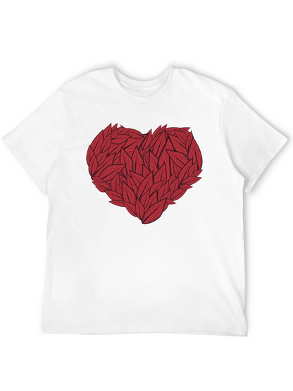 Heart of Leaves Graphic Tee - Black
