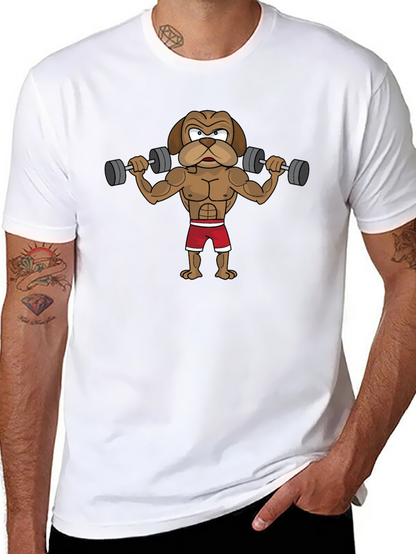 Workout Dog Graphic Tee - Black