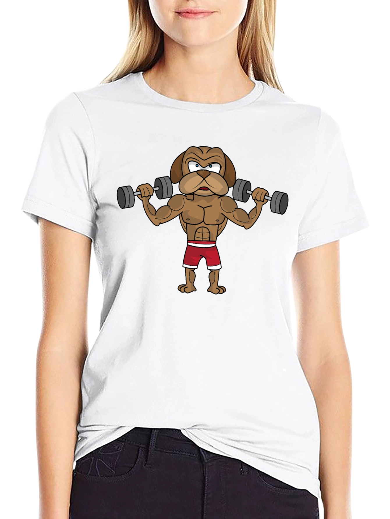 Workout Dog Graphic Tee - Black