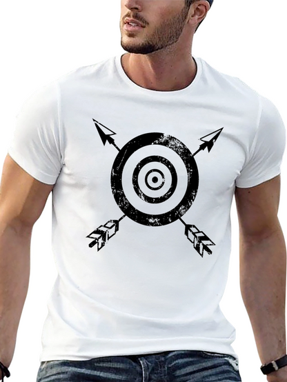 Target & Arrows Graphic Black Tee