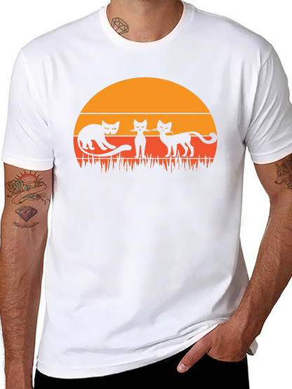 Cats at Sunset Graphic Tee