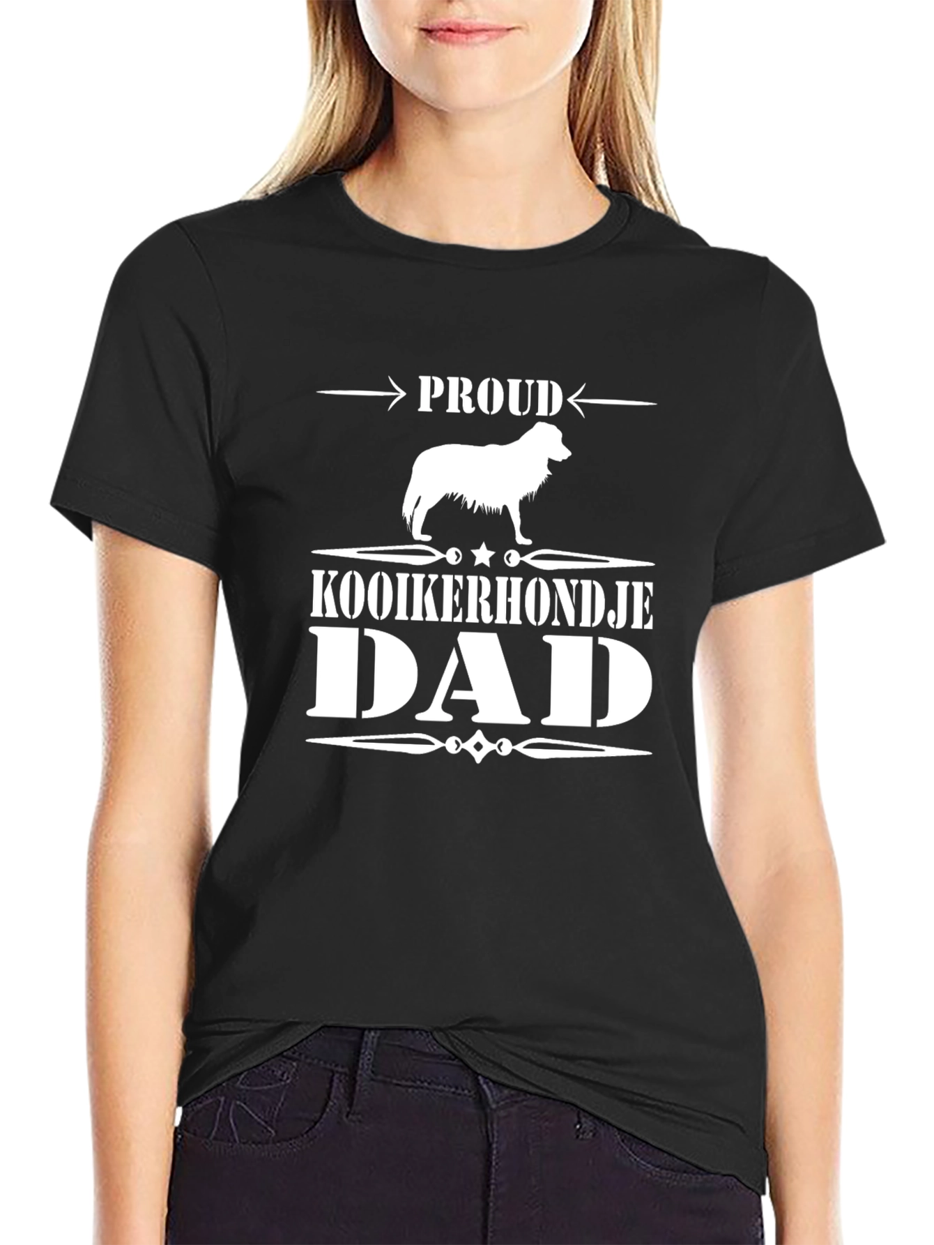 Proud Kooikerhondje Dad T-Shirt - Black