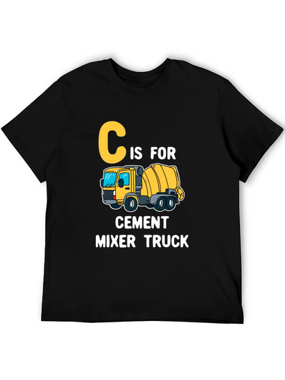 C is for Cement Mixer Truck Kids T-Shirt