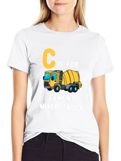C is for Cement Mixer Truck Kids T-Shirt