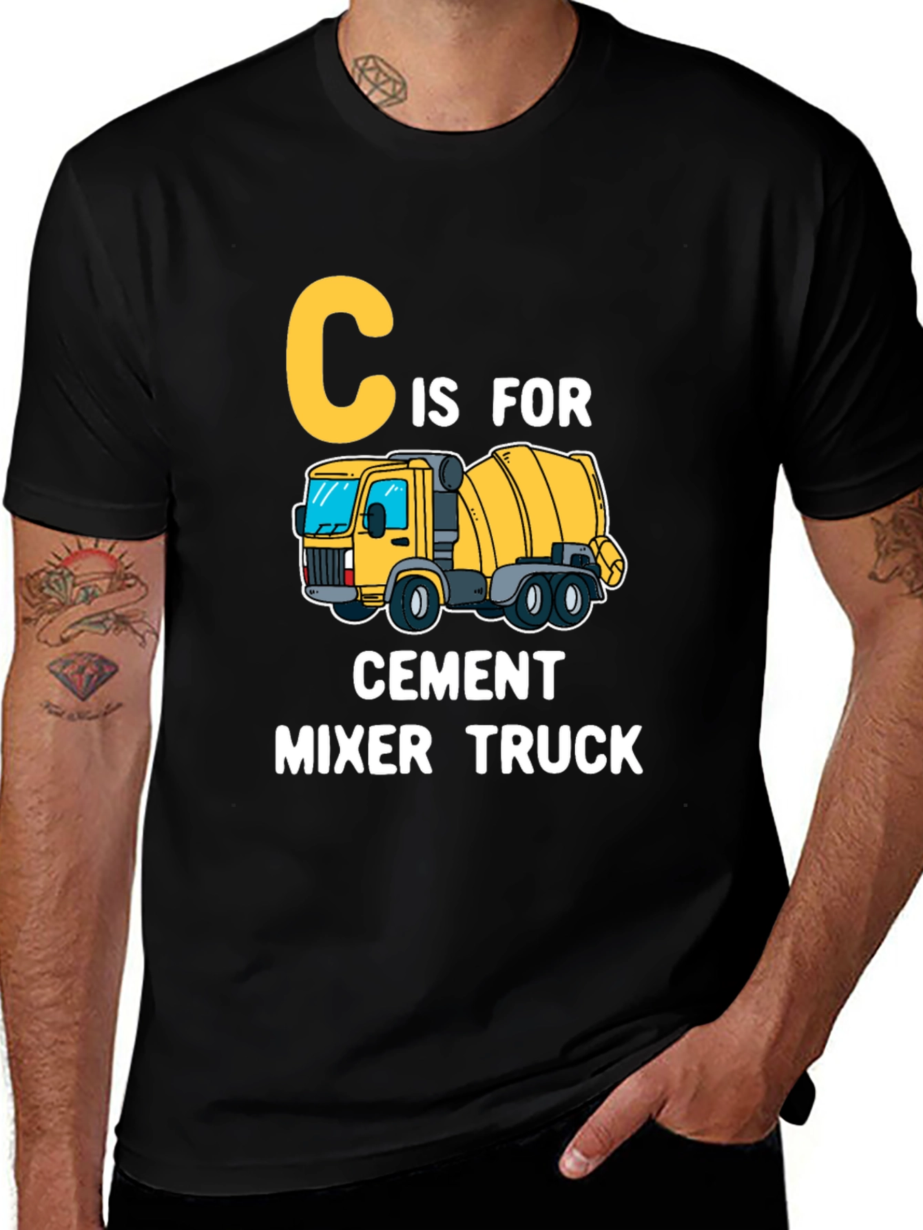 C is for Cement Mixer Truck Kids T-Shirt