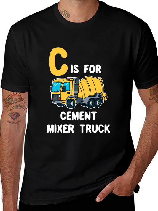 C is for Cement Mixer Truck Kids T-Shirt