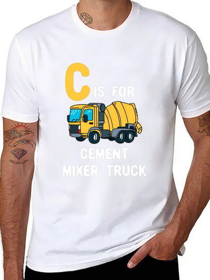 C is for Cement Mixer Truck Kids T-Shirt