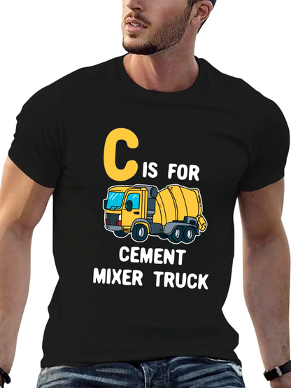 C is for Cement Mixer Truck Kids T-Shirt
