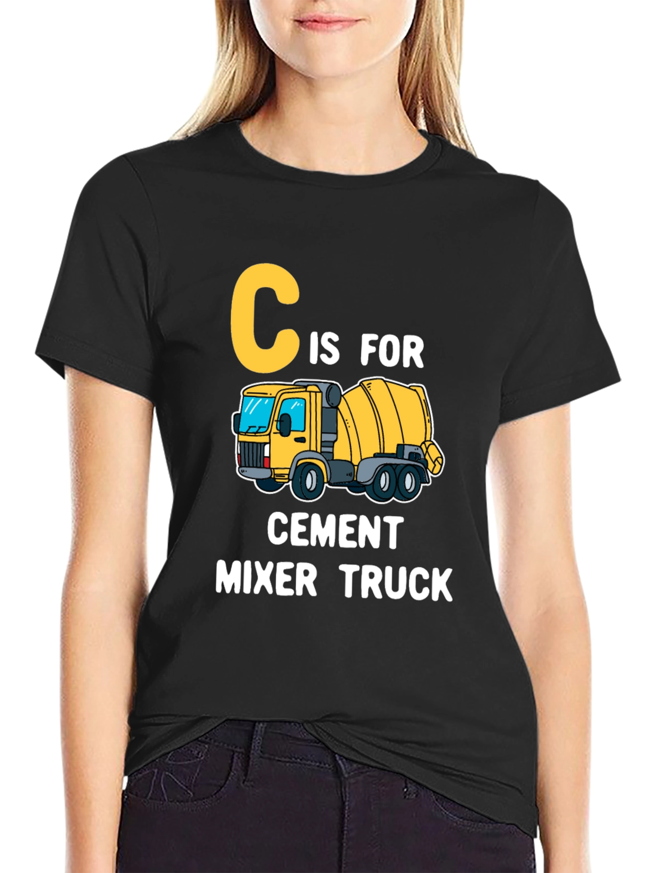 C is for Cement Mixer Truck Kids T-Shirt
