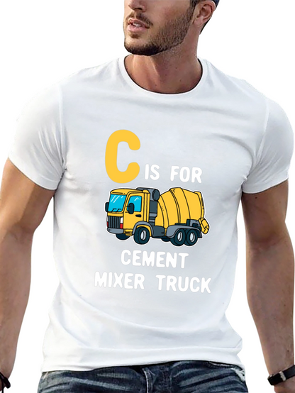 C is for Cement Mixer Truck Kids T-Shirt