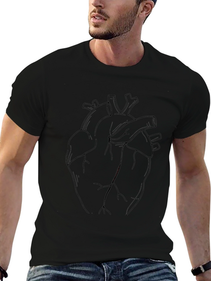 Anatomical Heart Graphic Black T-Shirt