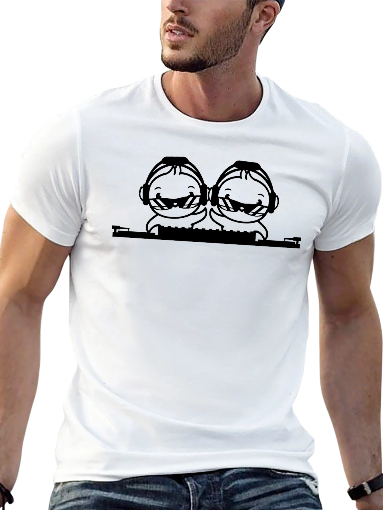 DJ Twins Black T-Shirt - Cool & Stylish!