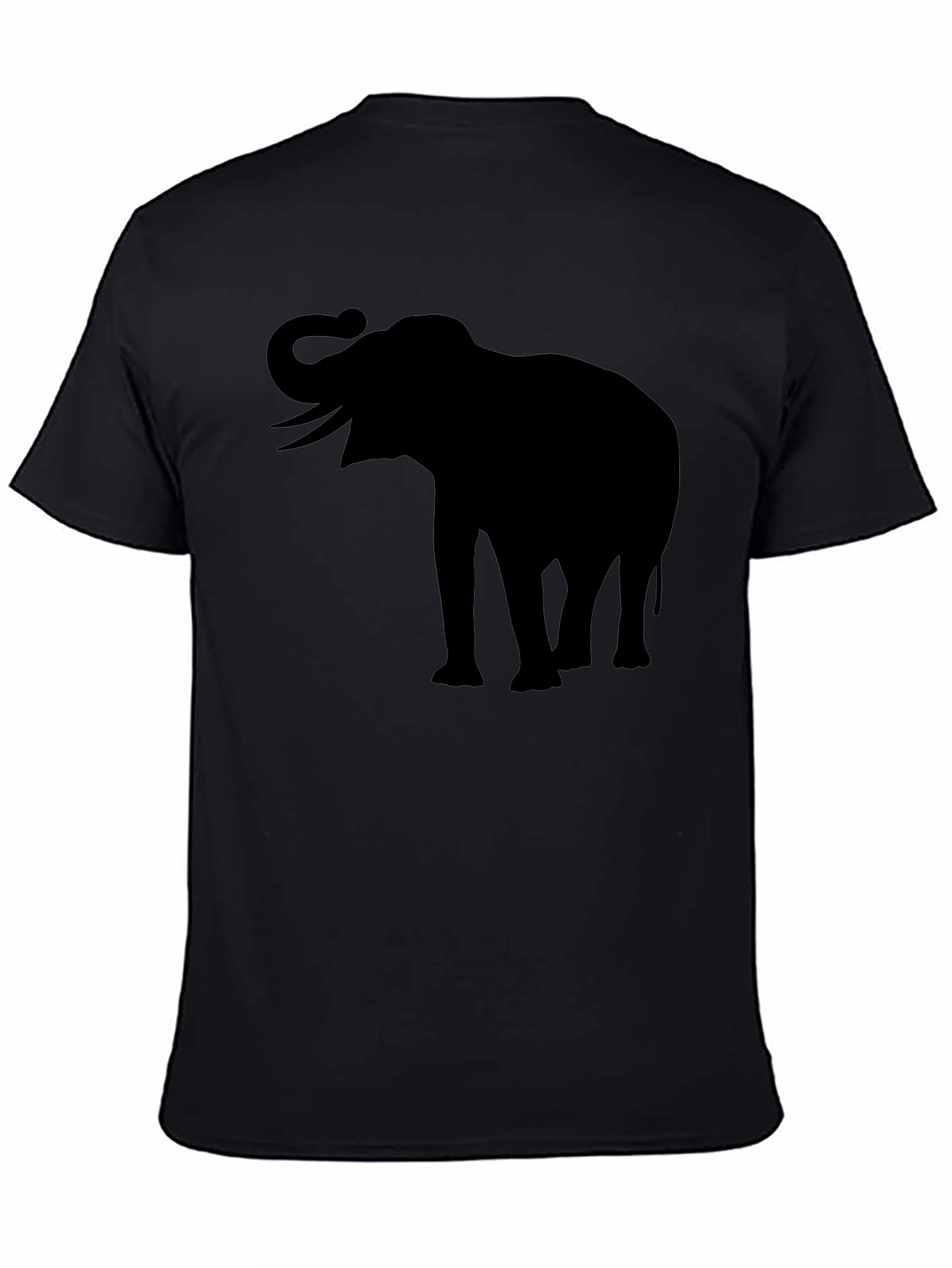 Elephant Silhouette T-Shirt - Black