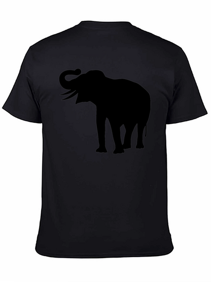 Elephant Silhouette T-Shirt - Black