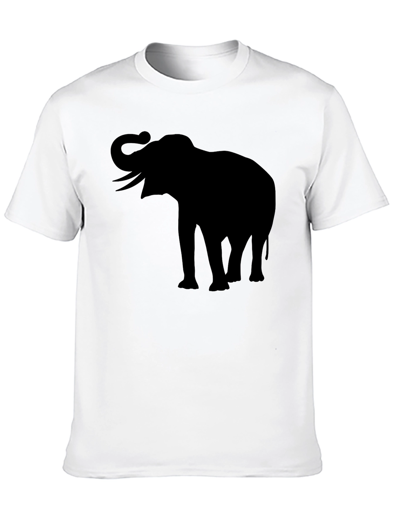 Elephant Silhouette T-Shirt - Black