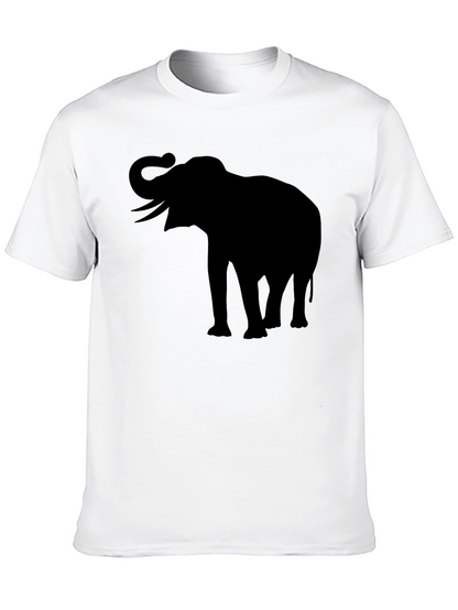 Elephant Silhouette T-Shirt - Black