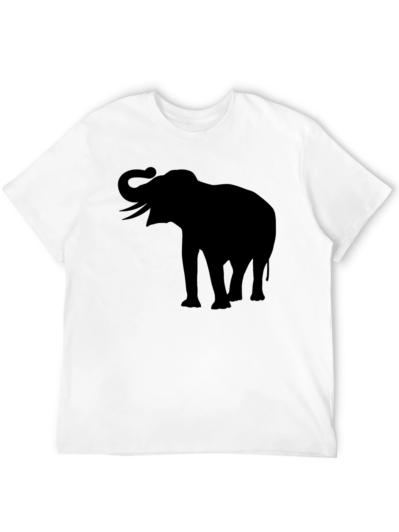 Elephant Silhouette T-Shirt - Black