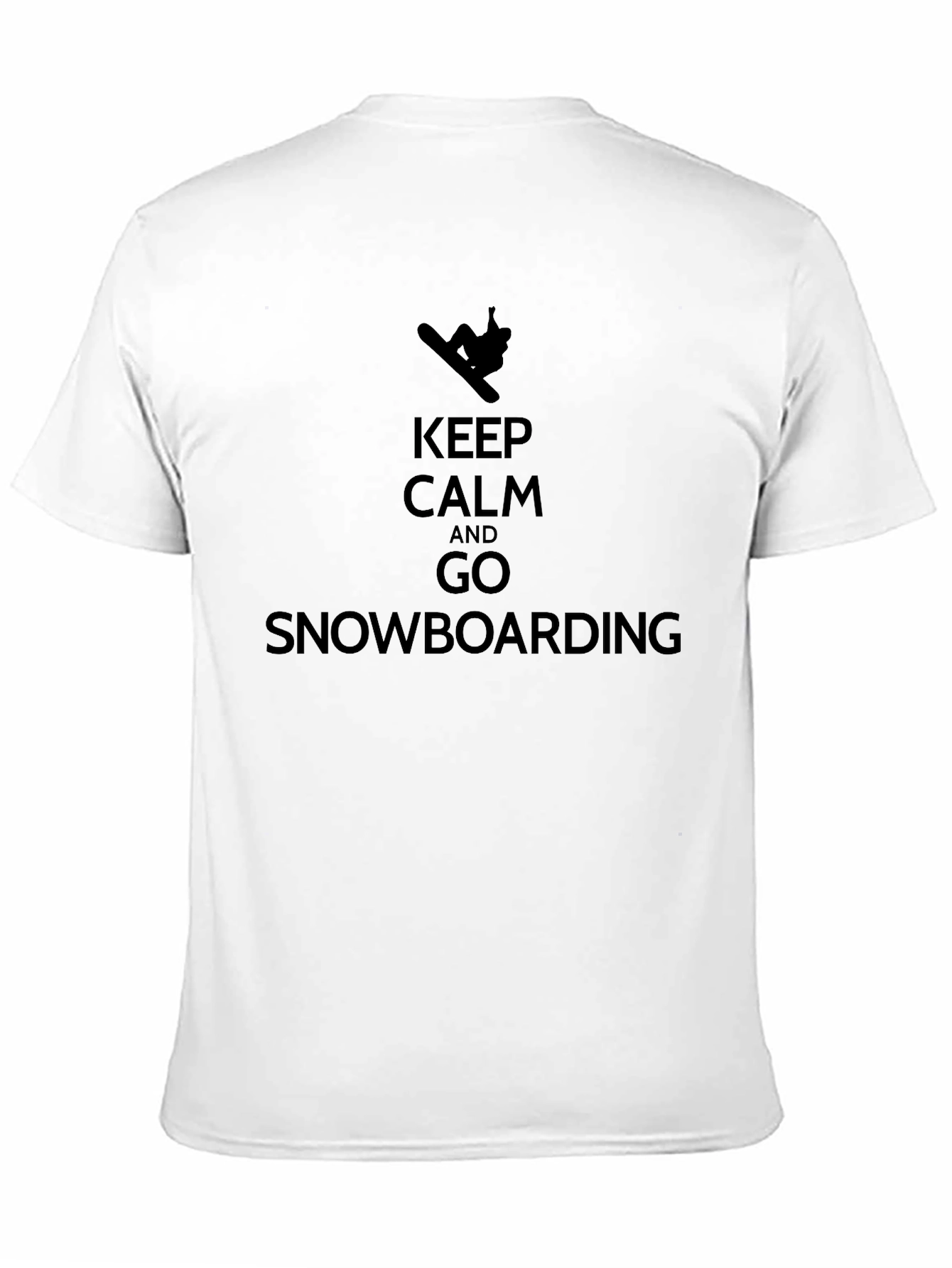 Keep Calm & Go Snowboarding Black Graphic Tee