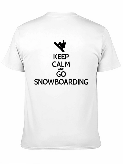 Keep Calm & Go Snowboarding Black Graphic Tee