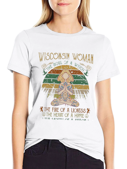 Wisconsin Woman T-Shirt - Soul of a Witch