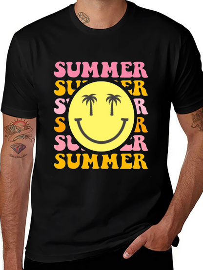 Summer Smiley Face Graphic T-Shirt