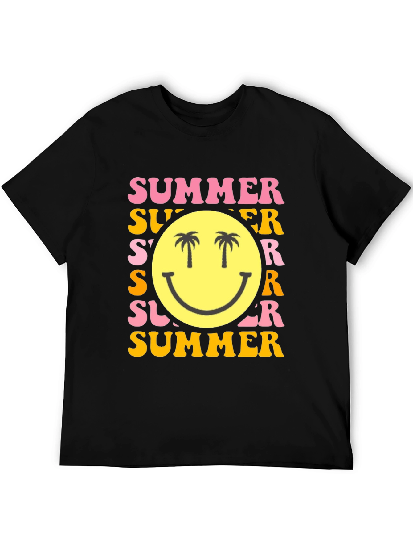 Summer Smiley Face Graphic T-Shirt