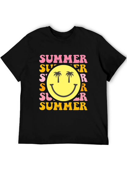 Summer Smiley Face Graphic T-Shirt