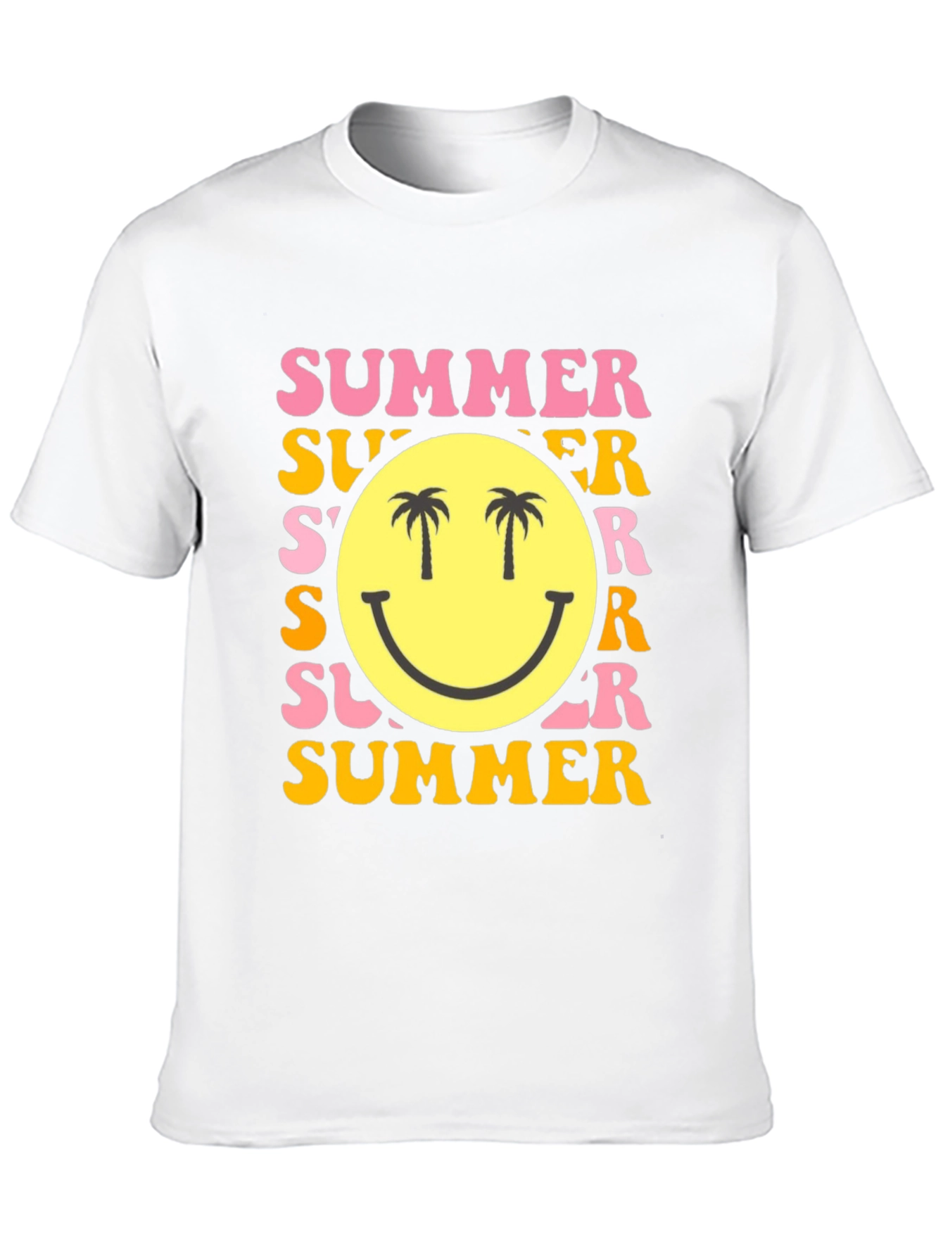 Summer Smiley Face Graphic T-Shirt