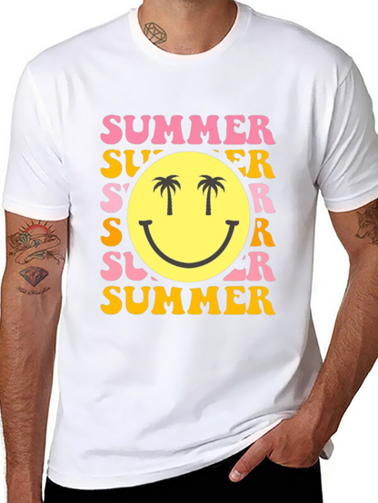 Summer Smiley Face Graphic T-Shirt