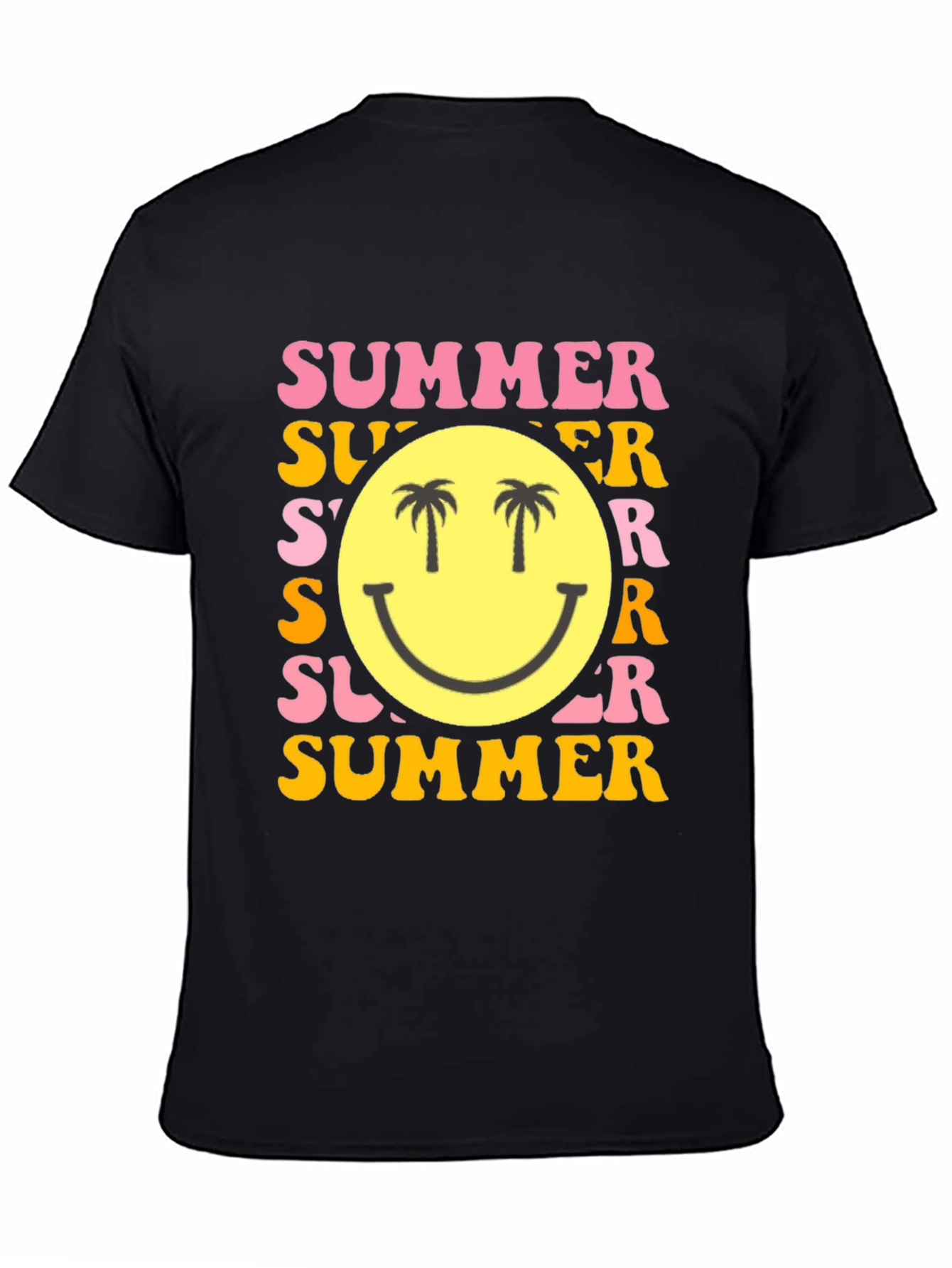 Summer Smiley Face Graphic T-Shirt