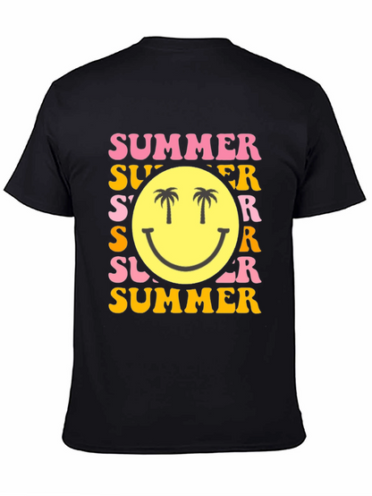 Summer Smiley Face Graphic T-Shirt