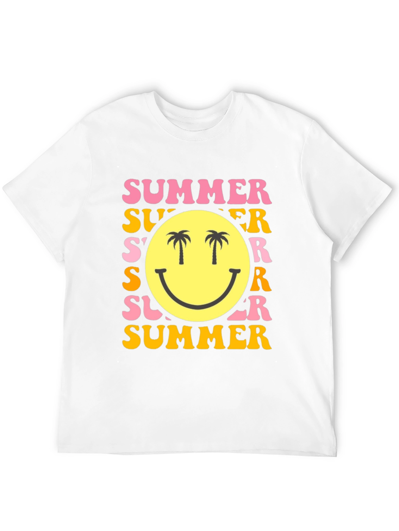 Summer Smiley Face Graphic T-Shirt