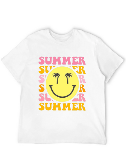 Summer Smiley Face Graphic T-Shirt