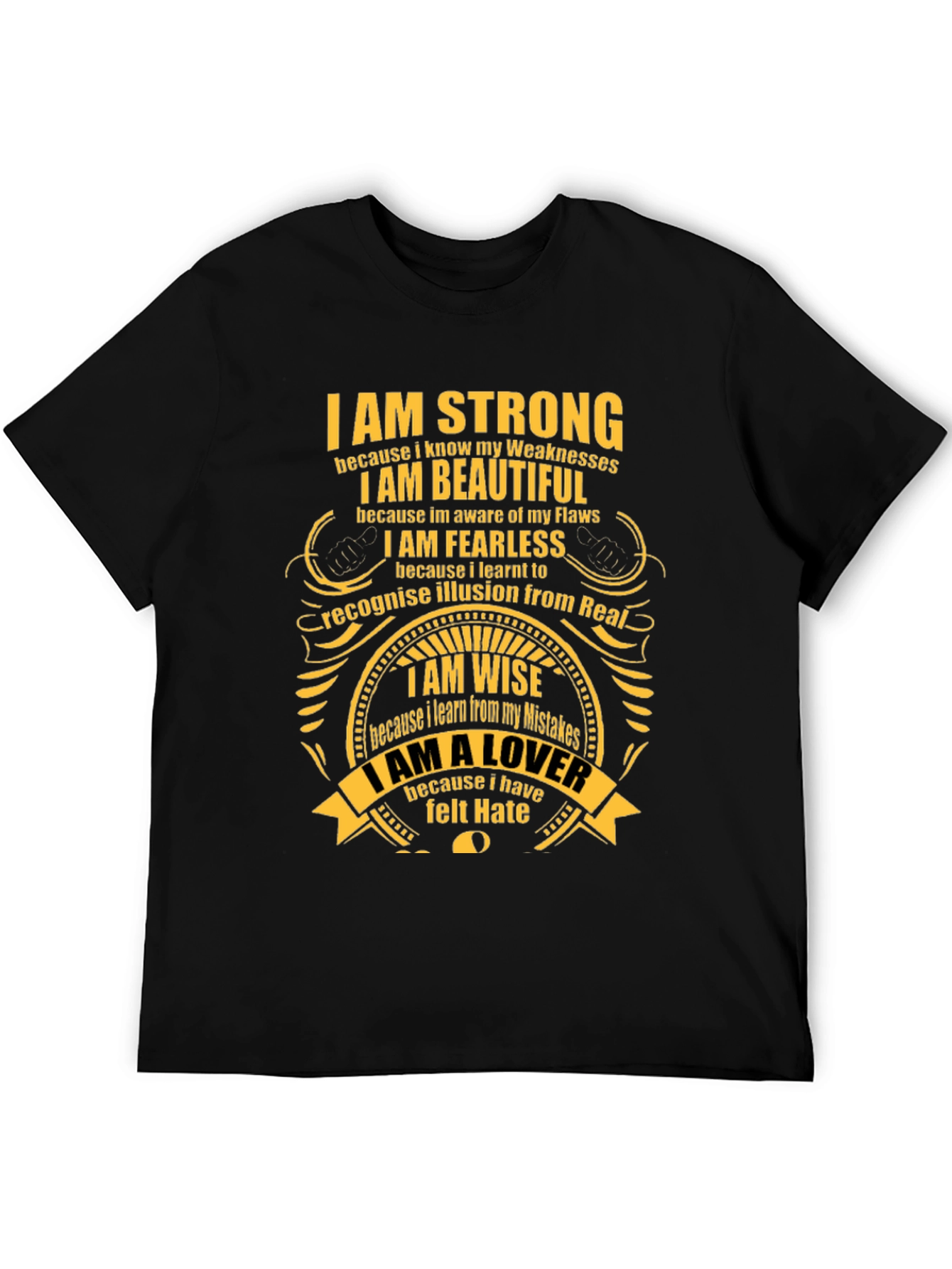 Inspirational Graphic T-Shirt - Strong Beautiful Fearless Wise Lover