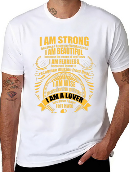 Inspirational Graphic T-Shirt - Strong Beautiful Fearless Wise Lover