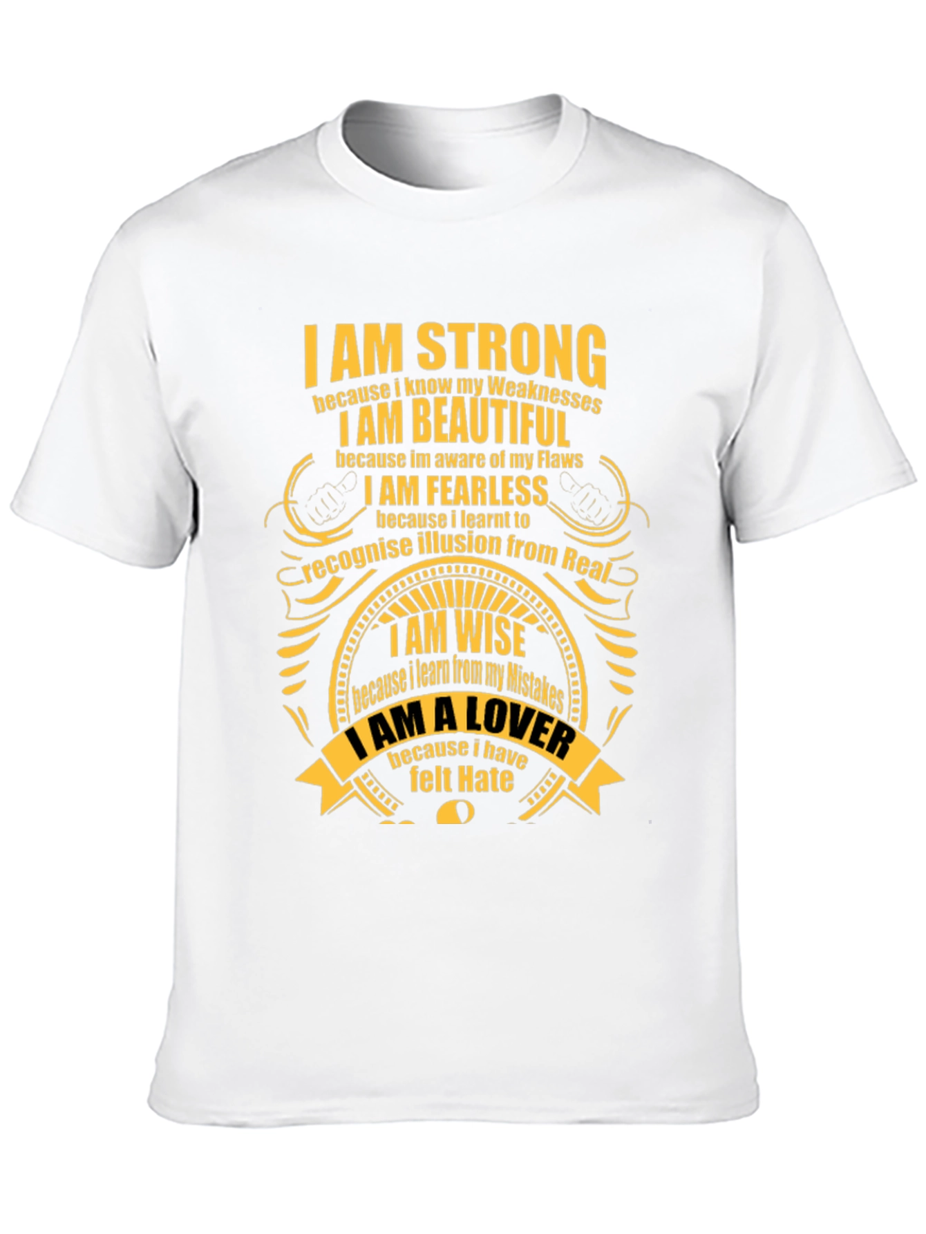 Inspirational Graphic T-Shirt - Strong Beautiful Fearless Wise Lover