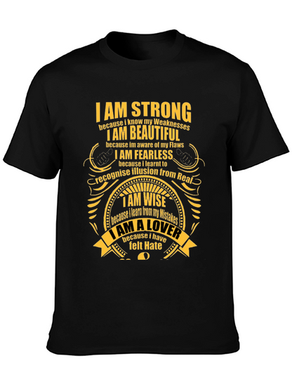 Inspirational Graphic T-Shirt - Strong Beautiful Fearless Wise Lover