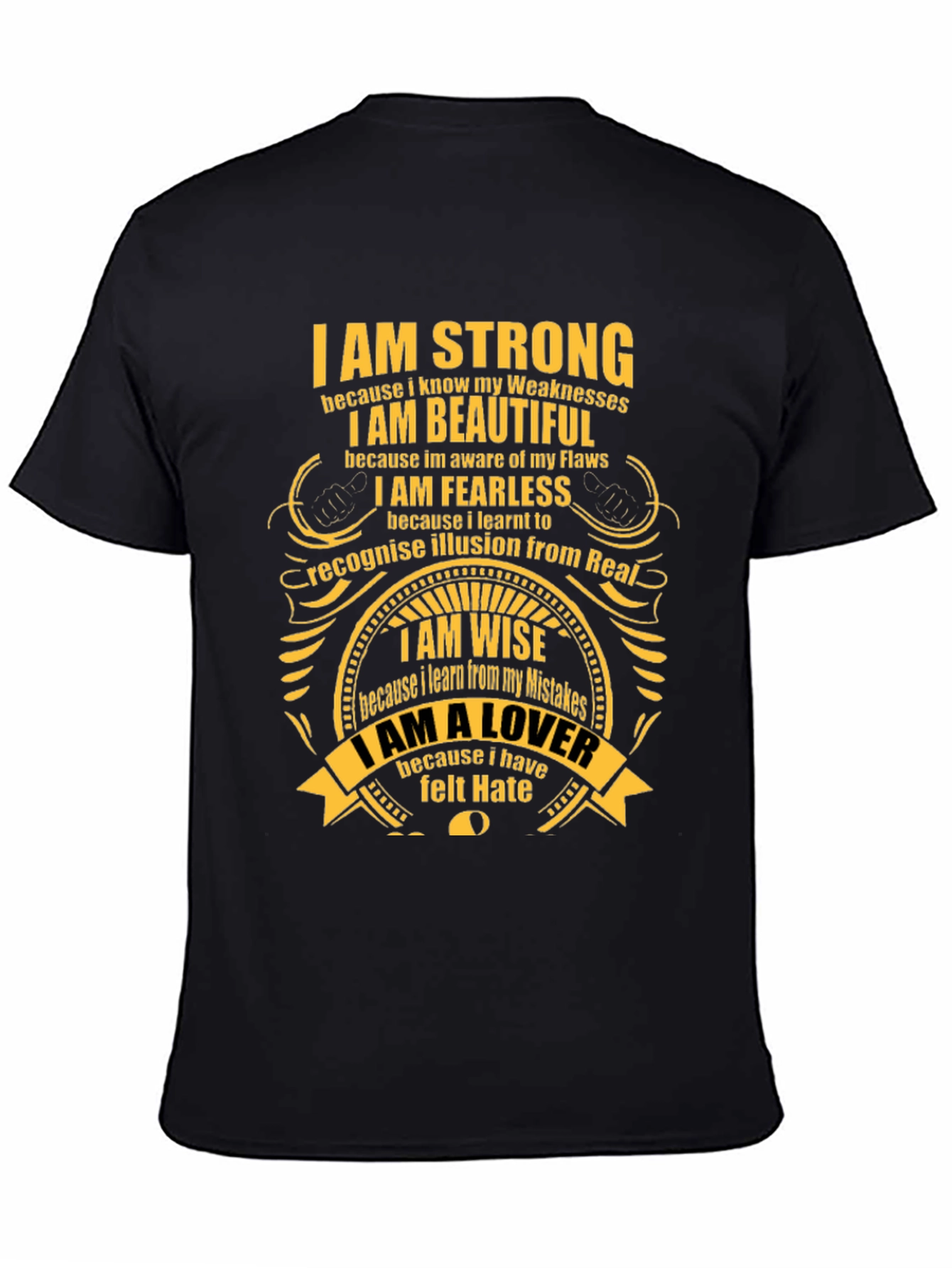 Inspirational Graphic T-Shirt - Strong Beautiful Fearless Wise Lover