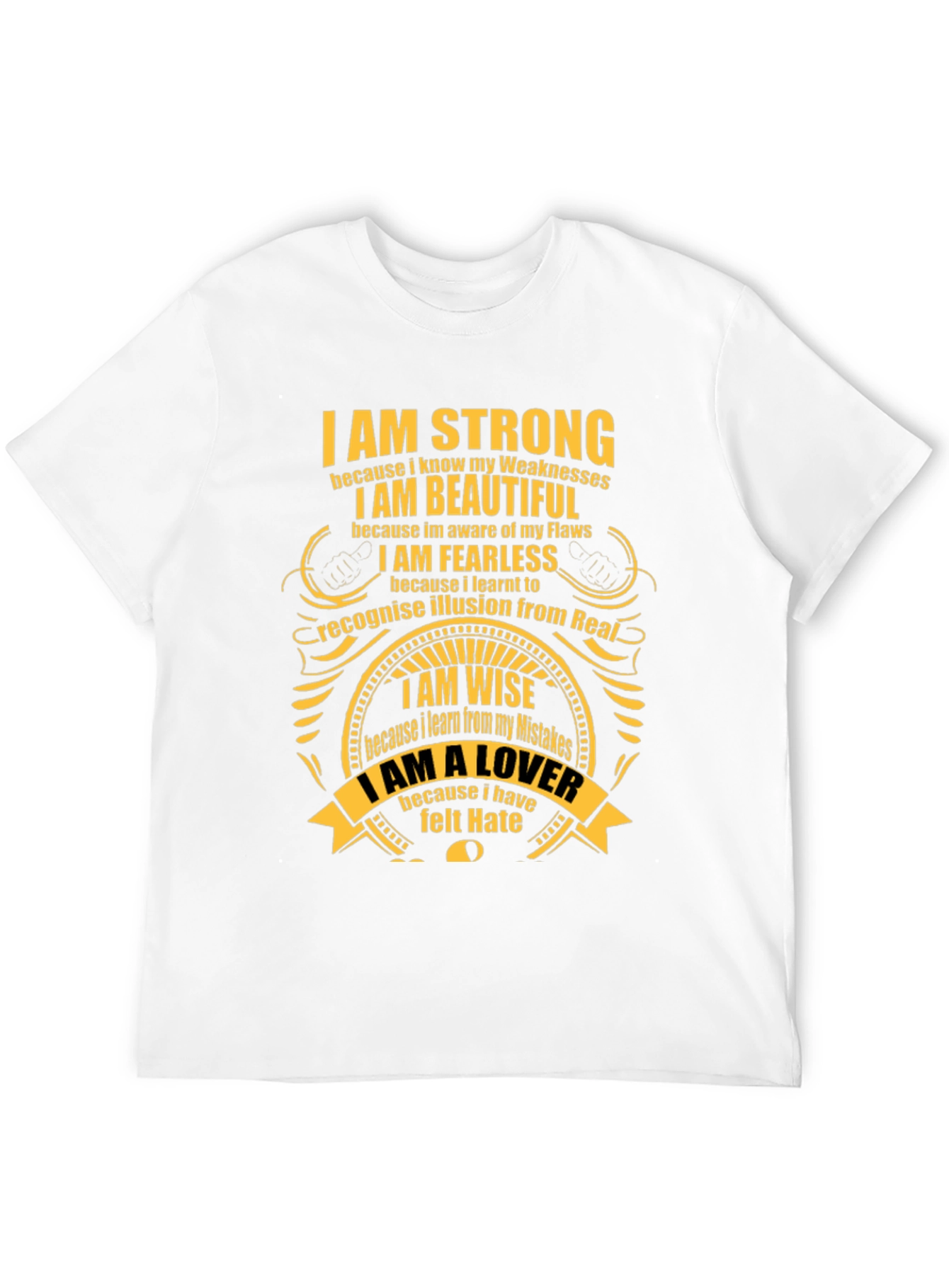 Inspirational Graphic T-Shirt - Strong Beautiful Fearless Wise Lover