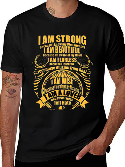 Inspirational Graphic T-Shirt - Strong Beautiful Fearless Wise Lover